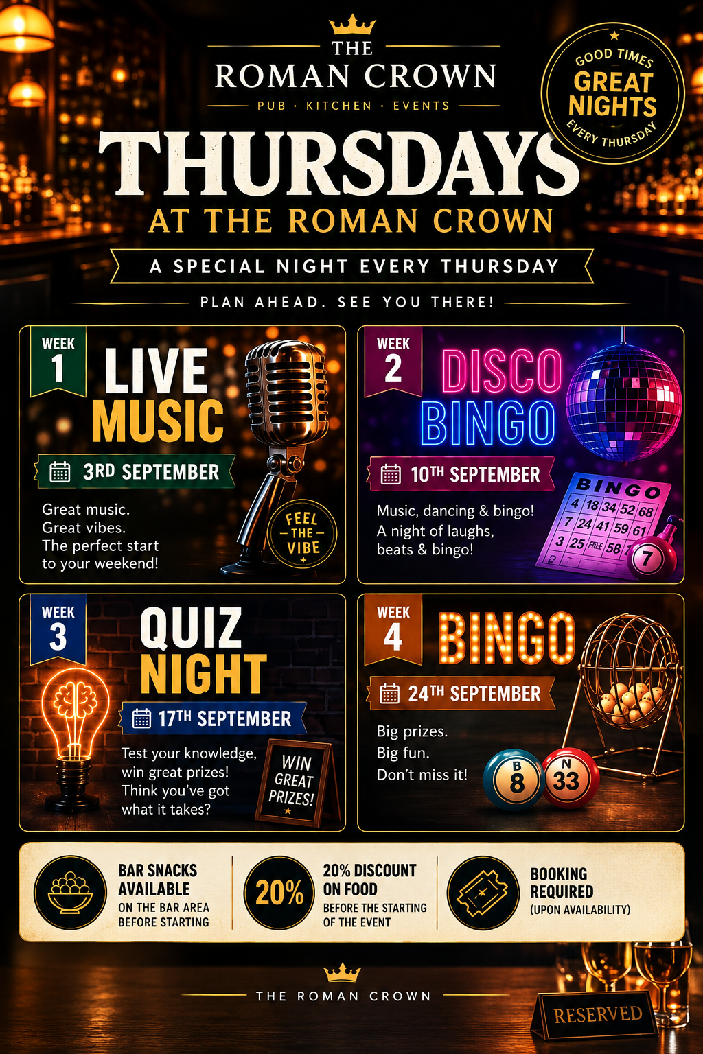 Roman Crown Thursday Nights